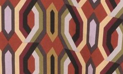 Shop By Design Marissa Collared Poly Silk Tunic In Art Deco