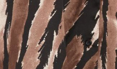 By Design Marissa Collared Poly Silk Tunic In Urban Safari