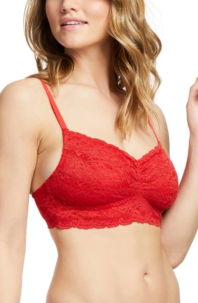 Shop Montelle Intimates Lace Bralette In Sweet Red