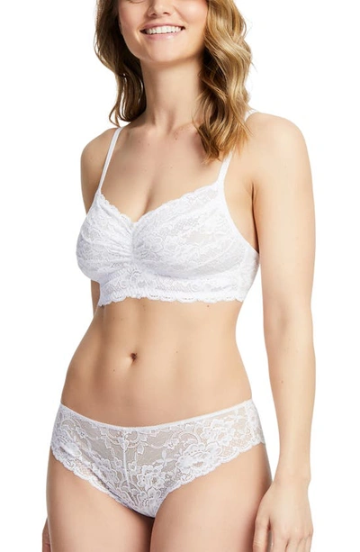 Shop Montelle Intimates Lace Bralette In Simply White