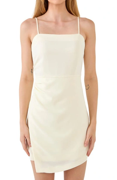 Endless Rose Square Neck Minidress In Ivory
