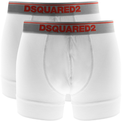 Shop Dsquared2 Underwear Double Pack Trunks White