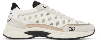 Shop Valentino Off-white Ready Go Runner Low Sneakers In S19 Light Ivory N/gh