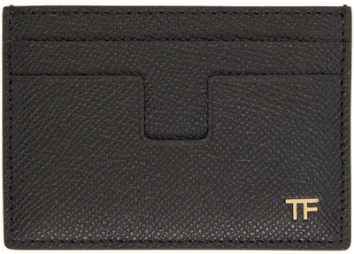 Shop Tom Ford Black Money Clip Card Holder In U9000 Black
