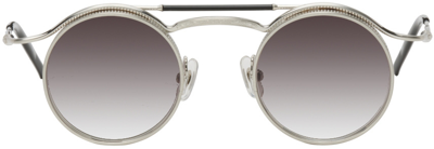Matsuda 2903h Round-frame Sunglasses In Bs Brshsilv