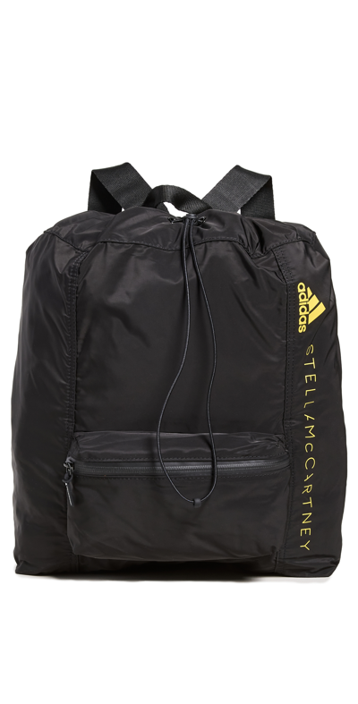 Shop Adidas By Stella Mccartney Asmc Gymsack In Black/black/yellow