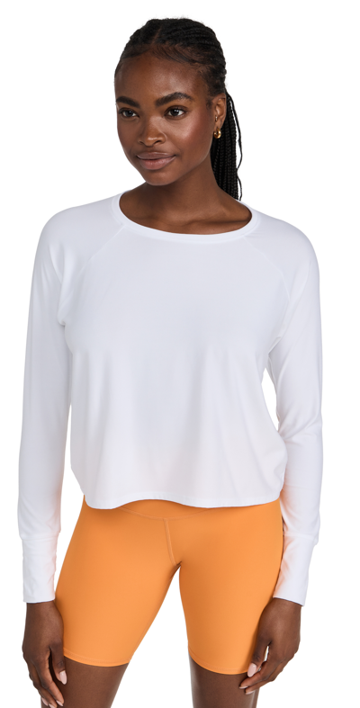 Shop Beyond Yoga Featherweight Daydreamer Pullover Cloud White