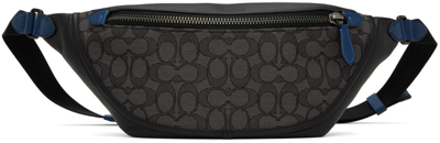 Shop Coach Black League Belt Bag In Ji/charcoal/black