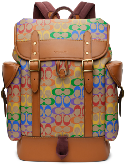 Shop Coach Brown Hitch Backpack In Saddle Multi