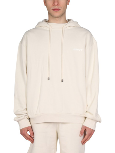 Shop Mouty Dallas Drawstring Hoodie In White