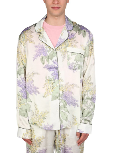 Shop Mouty Floral Print Pajamas Shirt In Multi