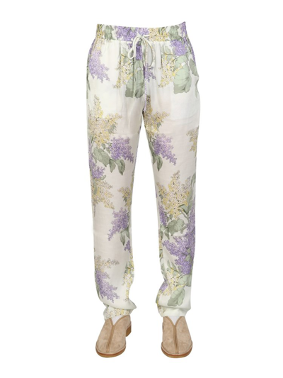 Shop Mouty Floral Print Drawstring Pants In Multi