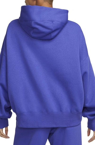 Shop Nike Sportswear Phoenix Fleece Pullover Hoodie In Lapis/ Sail