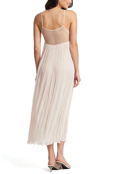 Rya Collection True Love Pleated Floral Applique Nightgown In Blush