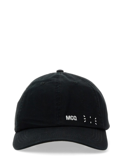 Shop Mcq By Alexander Mcqueen Mcq Alexander Mcqueen Logo Embroidered Baseball Cap In Black