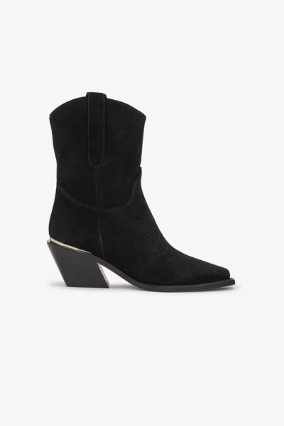 Shop Anine Bing Mid Tania Boots In Black