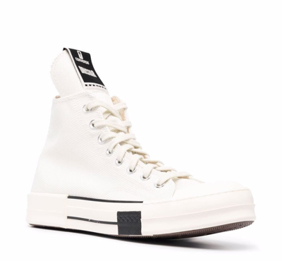 Shop Rick Owens + Converse Darkstar Hi Sneakers In White