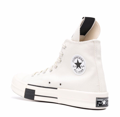 Shop Rick Owens + Converse Darkstar Hi Sneakers In White