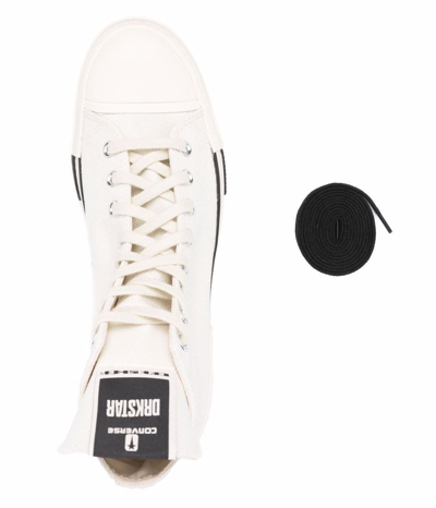 Shop Rick Owens + Converse Darkstar Hi Sneakers In White
