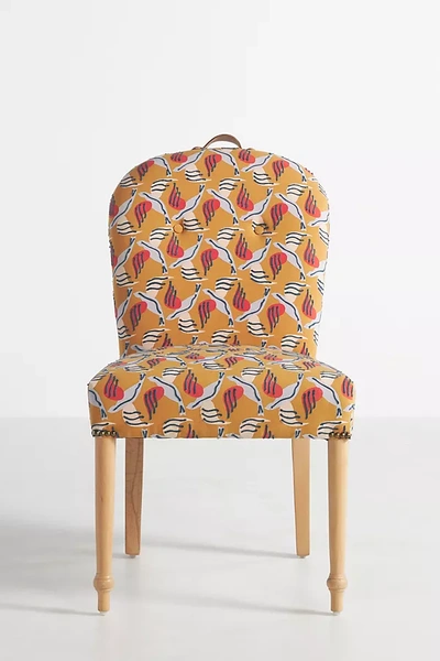 Shop Anthropologie Marna Folkthread Dining Chair In Orange