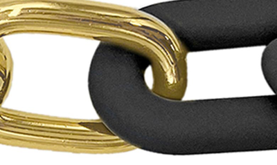 Adornia Two-tone Oversize Link Necklace In Black