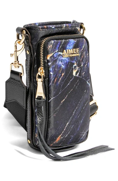 Shop Aimee Kestenberg On Top Of The World Water Bottle Bag In Midnight Marble