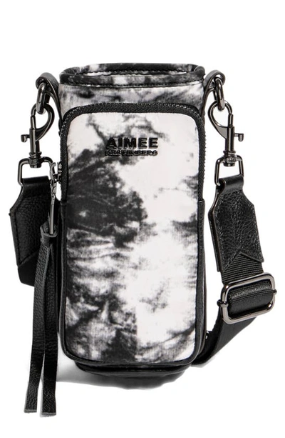 Shop Aimee Kestenberg On Top Of The World Water Bottle Bag In Vanilla Black Tie Dye