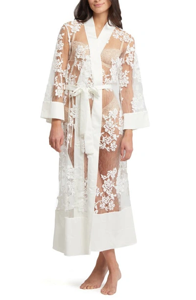 Shop Rya Collection Charming Embroidered Lace Wrap In Ivory