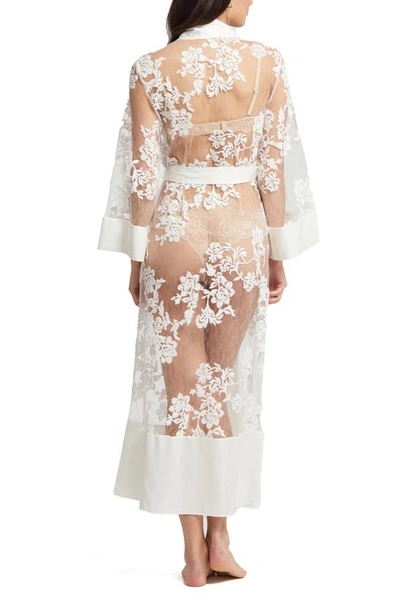 Shop Rya Collection Charming Embroidered Lace Wrap In Ivory