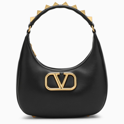 Shop Valentino Stud Sign Bag In Black Leather