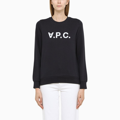 Apc Elisa Vpc Logo Sweatshirt In Inverted Print In Blue