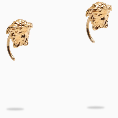 Shop Versace Gold Medusa Earring In Metal