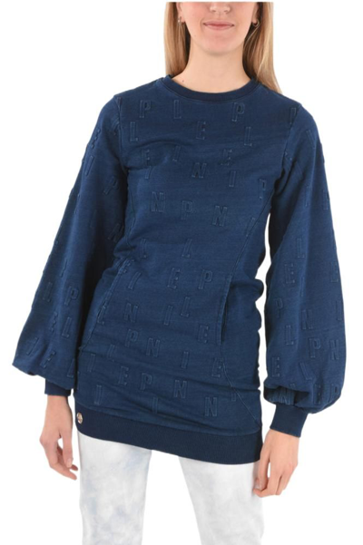 Shop Philipp Plein Women's Blue Other Materials Sweatshirt