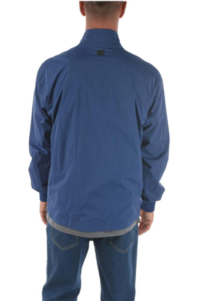 Shop Ermenegildo Zegna Men's Blue Other Materials Outerwear Jacket