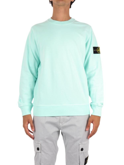 Shop Stone Island Men's Green Other Materials Sweatshirt