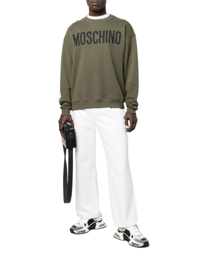 Shop Moschino Men's Green Other Materials Sweater