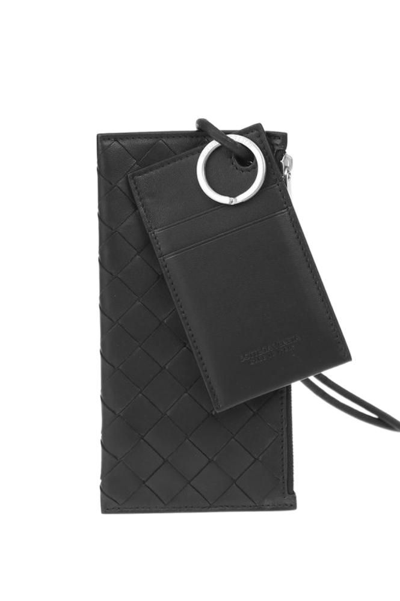 Bottega Veneta Men's Black Other Materials Card Holder | ModeSens