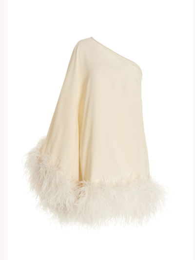 Shop Taller Marmo Feathered Ubud Dress In White