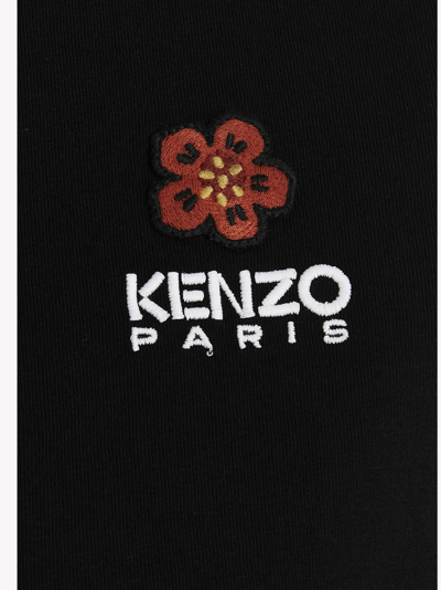 Shop Kenzo Logo Embroidery T-shirt In Black