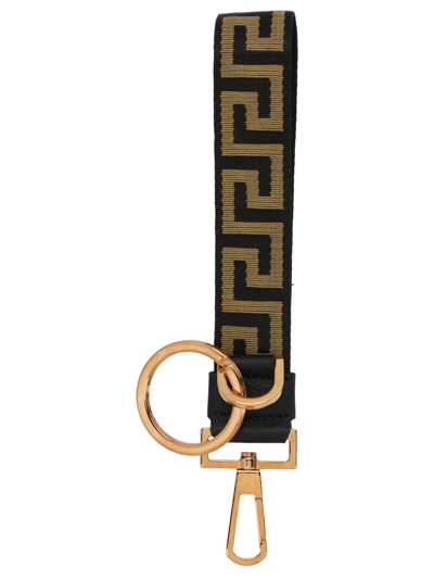 Shop Versace Greca Keyring In Multicolor