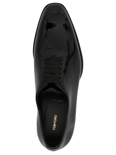 Shop Tom Ford Whole Cut Elkan Lace Ups In Black