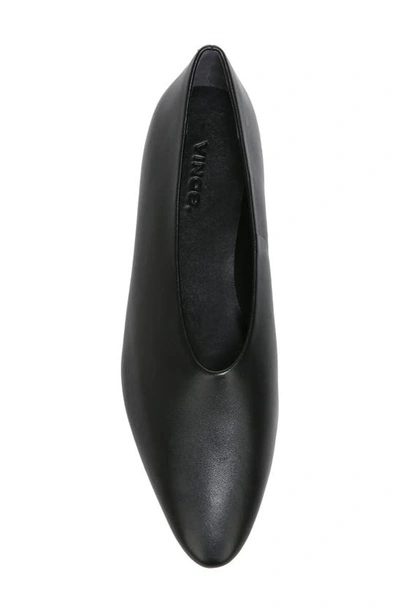 Shop Vince Behati Leather Flat In Black