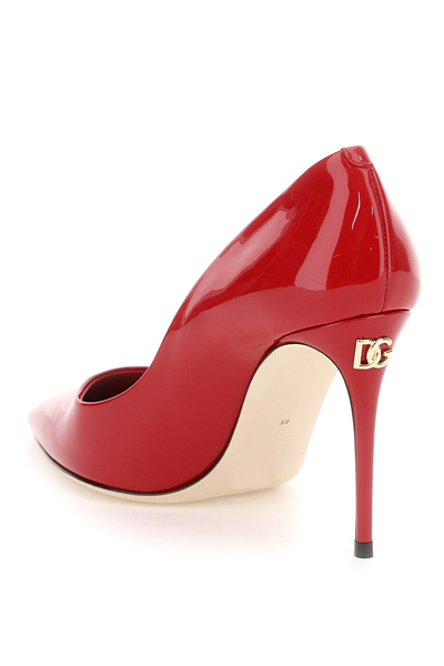 Shop Dolce & Gabbana Patent Leather Pumps In Red