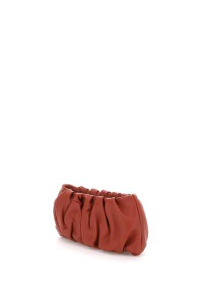 Shop Staud Leather Bean Bag In Red