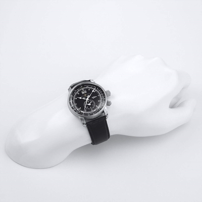 Pre-owned Zeppelin 100 Year Anniversary Model Black Dial 7640-2 Mens