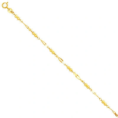 Pre-owned Wellingsale 14k Yellow Gold Bracelet - 7+1"
