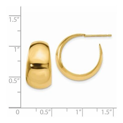Pre-owned Superdealsforeverything Real 14kt Yellow Gold Small Hoop Earrings