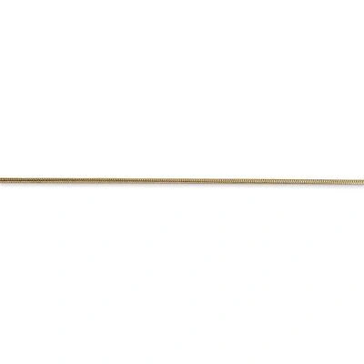 Pre-owned Superdealsforeverything Real 14kt Yellow Gold 20 Inch .9mm Round Snake With Lobster Clasp Chain; 20 Inch