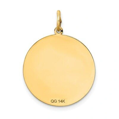 Pre-owned Superdealsforeverything Real 14kt Yellow Gold Solid Polished Smiley Face Pendant