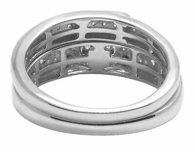 Pre-owned Jewelry Unlimited 10k White Gold Mens/ladies Princess Genuine Diamond Trio Wedding Ring Set 1.0ct